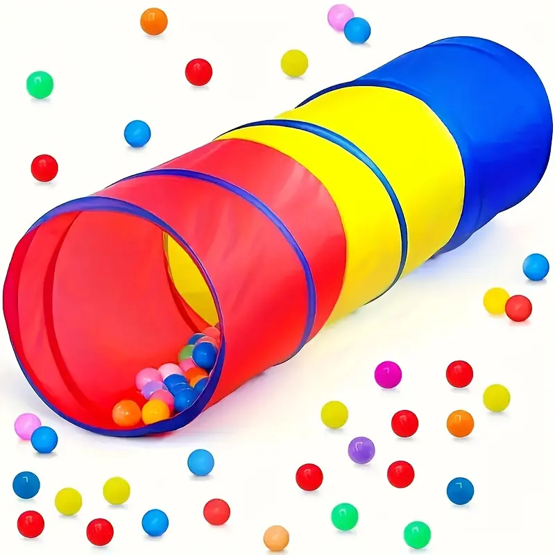 Unisex Toddler Tent & Playhouse Tunnel Set with Ball Toys, Indoor-Outdoor Crawling Sensory Training Drill Toy, No Battery Needed, Ideal Kids’ Gift