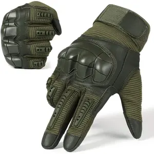 Men Lightweight Breathable Tactical Gloves Hard Knuckle Impact Resistant Gloves Touch Screen Friendly Non-slip Hand Protector Ideal for Motorcycle Riding Cycling Outdoor Work Sports Training Accessories