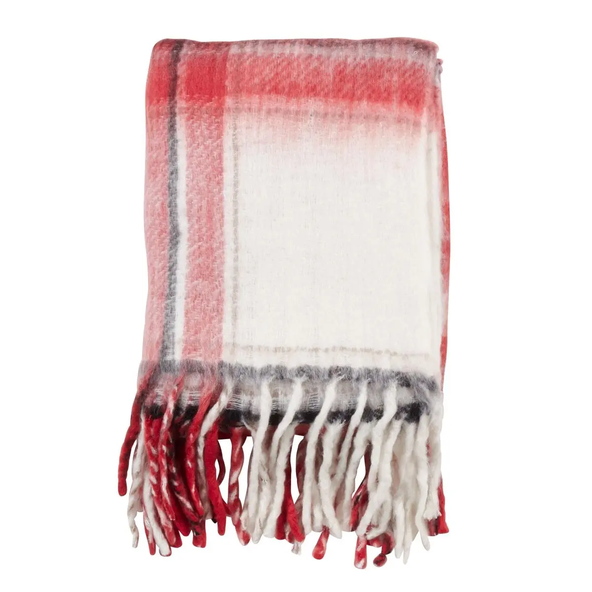 Saro Lifestyle TH368.R5060B 50 x 60 in. Plaid Design Throw Blanket, Red, Room Decor, Home, 50X60 In
