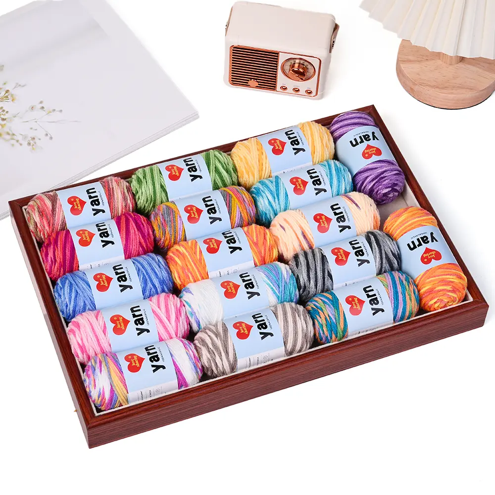 A59 Gradient Acrylic Yarn Skeins 10pcs Set for Crochet & Knitting