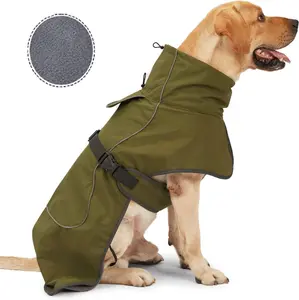 Dog Raincoat, Waterproof Windproof Rain Jacket, for Small Medium Large Extra Large Dogs, Reflective Breathable Full-Body Coverage Dry Suit