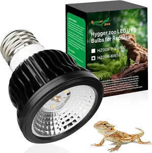 High Intensity UVB Reptile Light Bulb 5W 5.0 6W 10.0 Full Spectrum UVA UVB for Reptiles simulating Sunlight Promote Synthesis of Vitamin D3 in Reptile Pets for Turtle,Lizard,Bearded Dragon,Spider