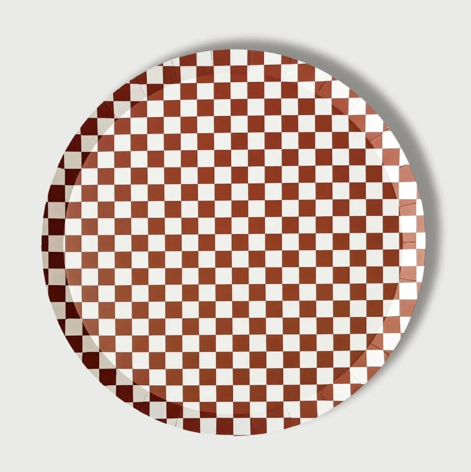 Red Checkered Paper Plates 8ct