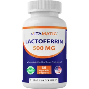 Vitamatic Lactoferrin 500mg, 60 Vegetable Capsules - Promotes Healthy Immune Function*