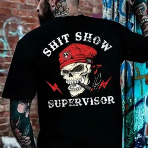 Sh*t Show Supervisor Skull Shirt – Funny Construction Boss T Shirt Hoodie Sweatshirt