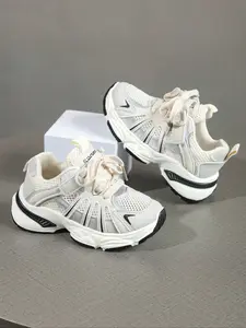 Fashionable Breathable Kids Sports Shoes, Lightweight Casual Non-Slip Dad Sneakers for Boys & Girls, Spring & Fall Footwear, Athletic Trainers