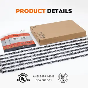 Hipa 14 Inch Chainsaw Chain 3/8" LP Pitch .050" Gauge 52 Drive Links Fits Husqvarna 120, Echo CS-310, Ryobi RY3714 and More- S52 (3 Chains)