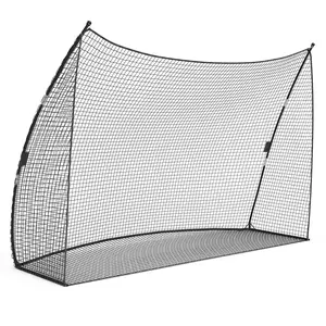 Garvee Golf Practice Net - Portable Golf Aid Net with Carrying Bag, Personal Driving Range for Indoor and Outdoor Use, Train at Home, Black, 305x213x91cm