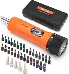 36 count Torque  Wrench Driver Set 10-70 Inch Pounds lbs with 29 S2 Bits5 Drive Sockets 1/4" Socket Adapter for Maintenance,Tools,  Repairing and Mounting.