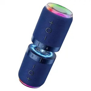 Waterproof Multi-scene Bluetooth Speaker, Freely Split or Combine via Magnet, 2-in-1 Portable Design, 20W Loud Stereo Sound Bluetooth5.4 for Beach Camping Home Party