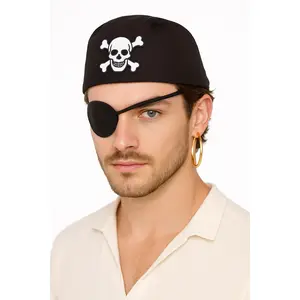 Pirate Earring and Eye Patch Accessory Set