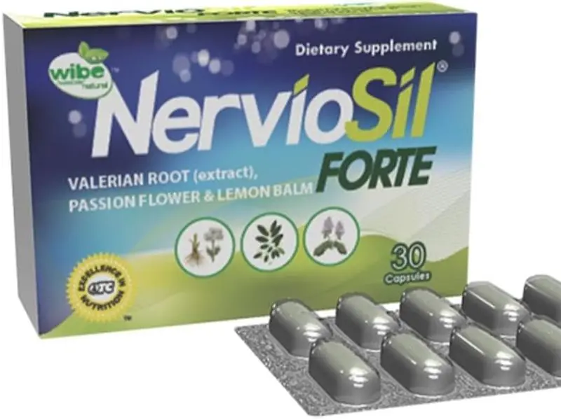 Nerviosil Forte Valerian Root Extract Health Supplement - 30 Capsules, Natural Herbal Anxiety Relief Dietary Supplement, No Artificial Flavors, Anxiety Relief Supplements