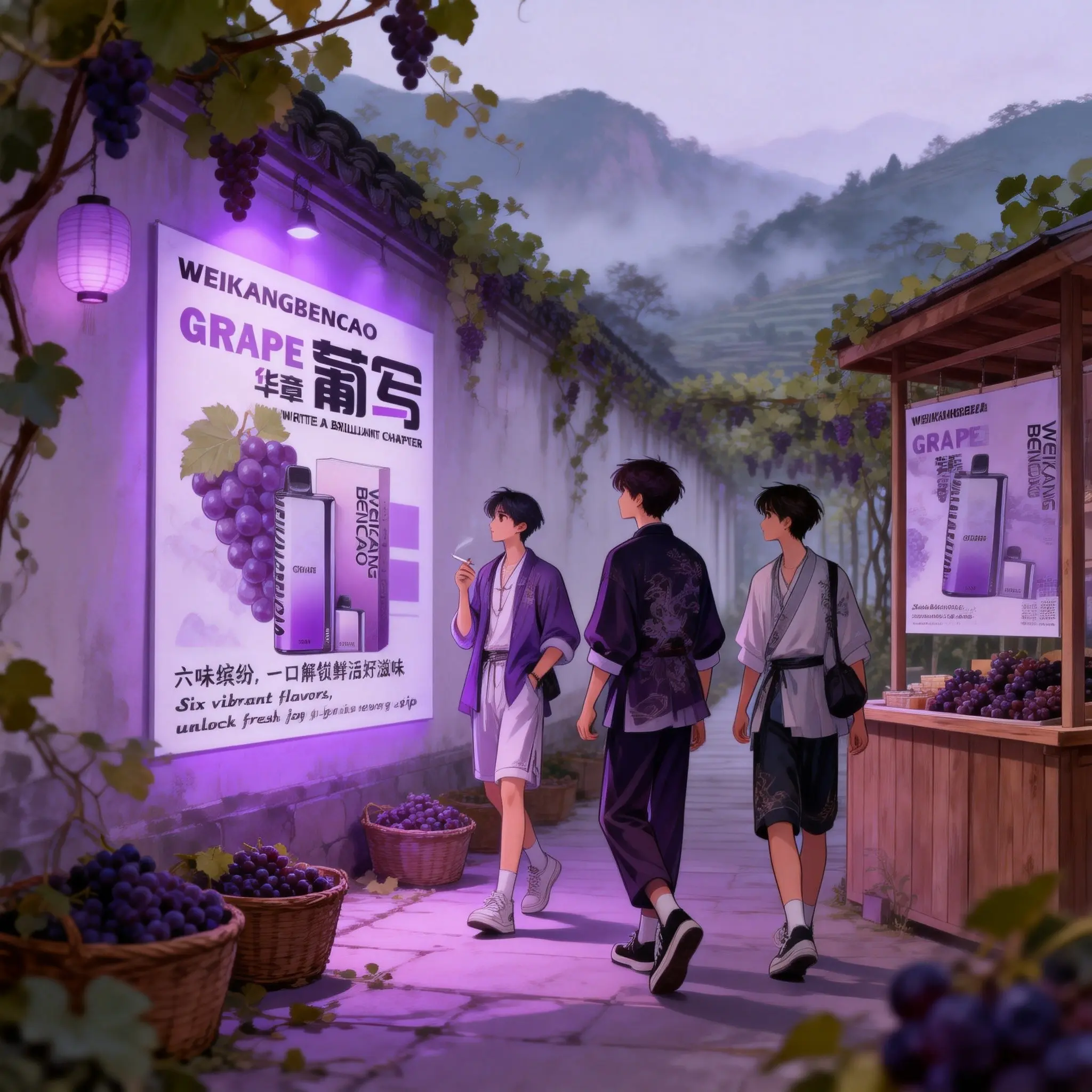 Aesthetic Gradient Large Capacity Sustainable Design｜Capacity Indicator, Trendy Unique Shape, Refreshing Fruit Mint Scent & Natural Plant Essence