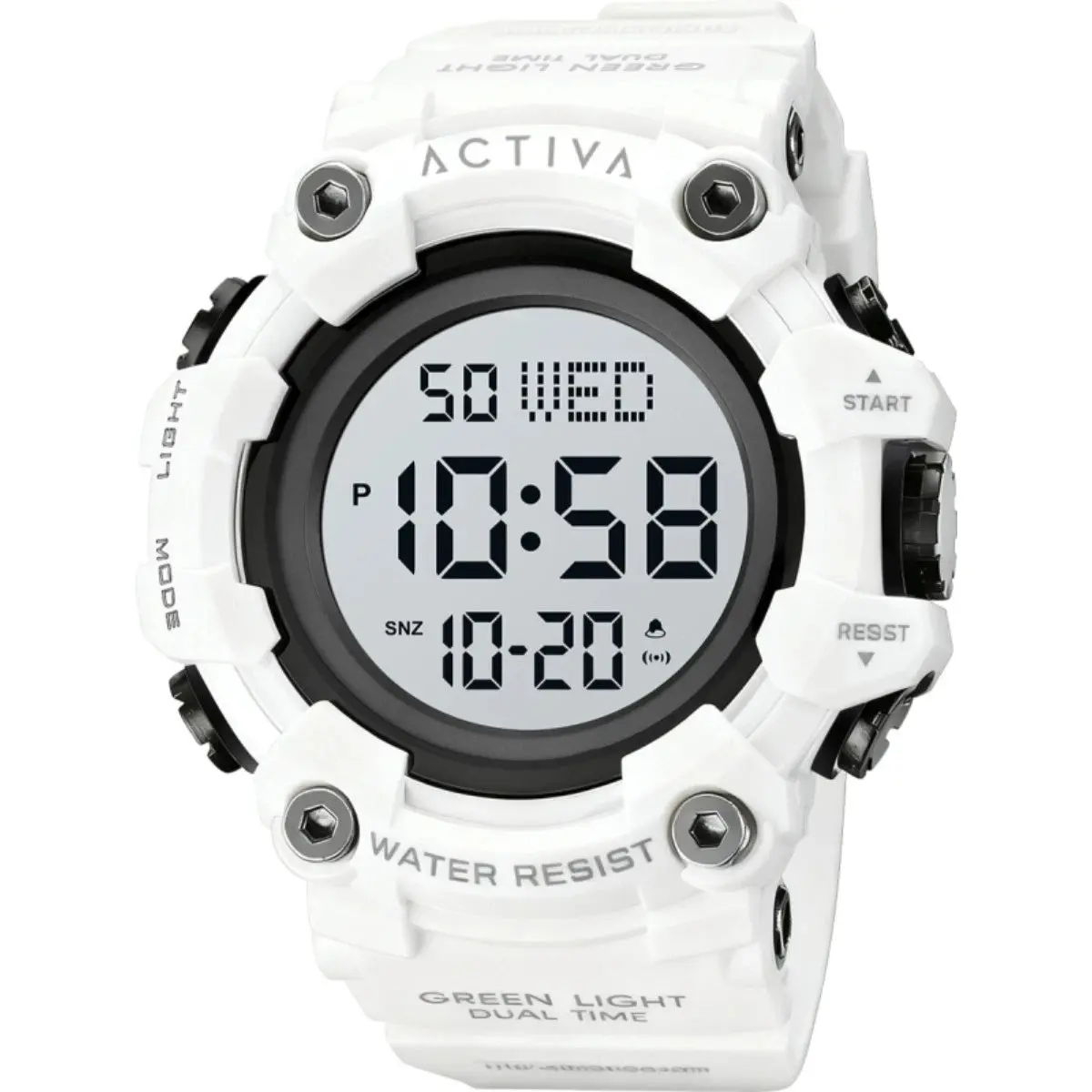 Men's Kadron Digital Sport Watch - 53mm Water-Resistant Chronograph with Dual Time, A Bold Look for Everyday Use (ACW1968-004), 2-Toned Digital Watches