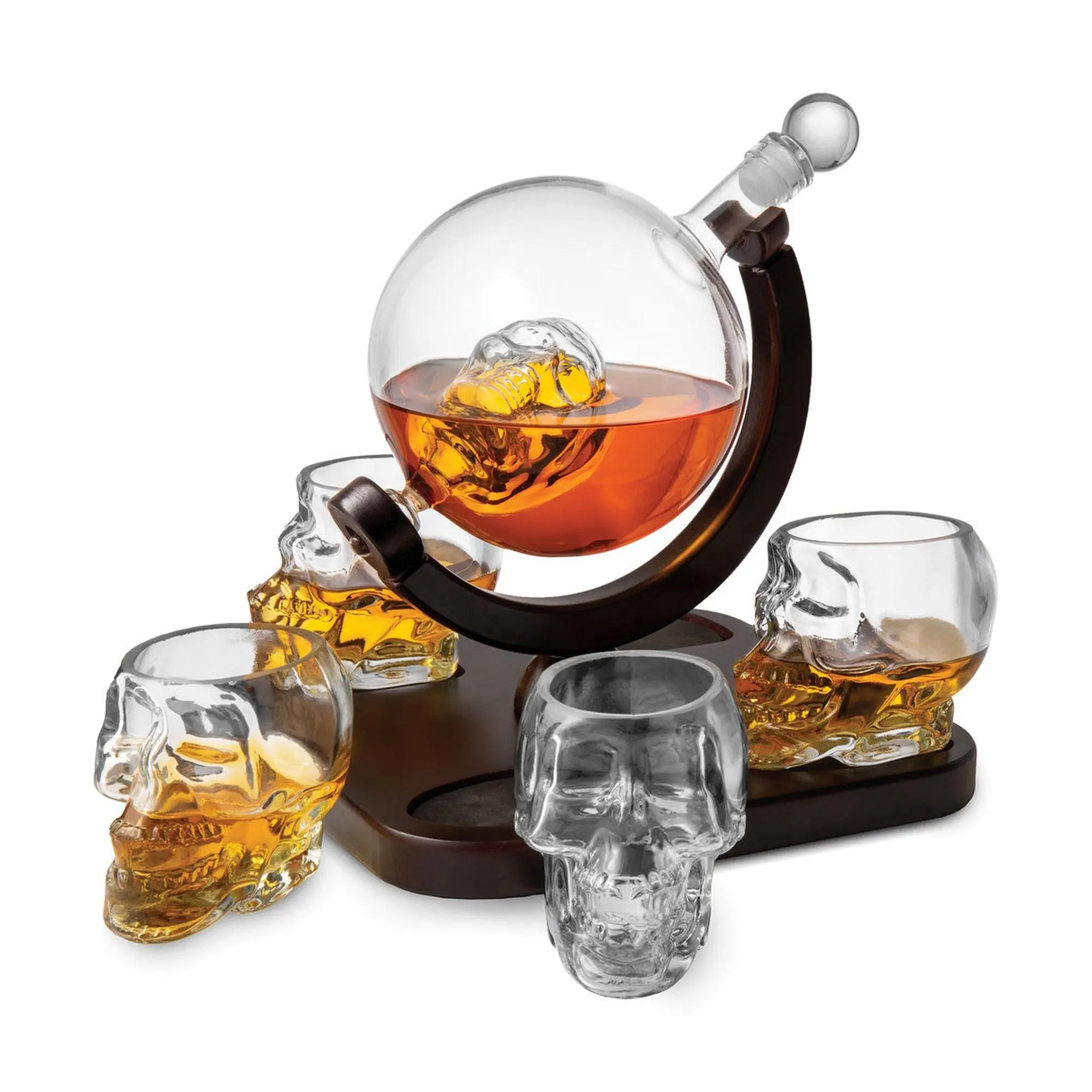 Godinger Skull 5 Piece Whiskey Decanter Set Godinger Skull 5 Piece Whiskey Decanter Set
