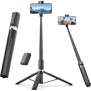 Selfie Stick Travel Tripod for   Remote for Selfies, Extendable Selfie Stick for , iPhoneTripod for Video Recording, 60 inch, Black