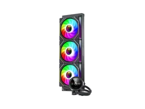 GAMEMAX  IceBurg 360 Digital BK, Liquid CPU Cooler 360mm Addressable ARGB Pump Fans 290W TDP AIO Water Cooler