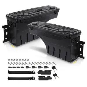 G-PLU Truck Bed Storage Box Lockable Tool  Box Fit For 97-14 Ford F150 Passenger Side Driver Side 3 Style