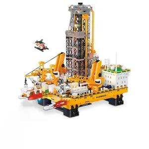 3271PCS drilling platform building blocks, offshore oil well model assembly toys, puzzle toys, holiday gifts, creative building block ornaments, the preferred gift for friends and lovers, Building Block Sets