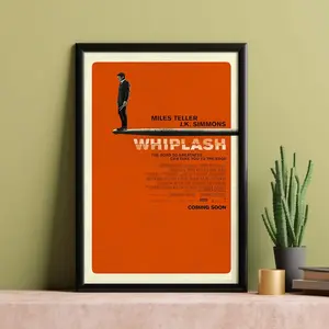 Whiplash Classic Movie Poster - Unframed Bordered Vibrant Artistic Paper Print, Multi-Size, Shipping Tube, Vintage Art Home Decor Decoration, Film Fan Collectible Gift