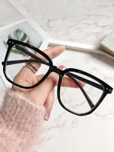 1 Pair Simple Eyeglasses for Men and Women, Fashion Square Frame Eyeglasses with Anti-blue Light Lenses for Everyday Use, Stylish Square Frames, Fashion Accessory, Square Frame Eyewear, Trendy Casual Glasses