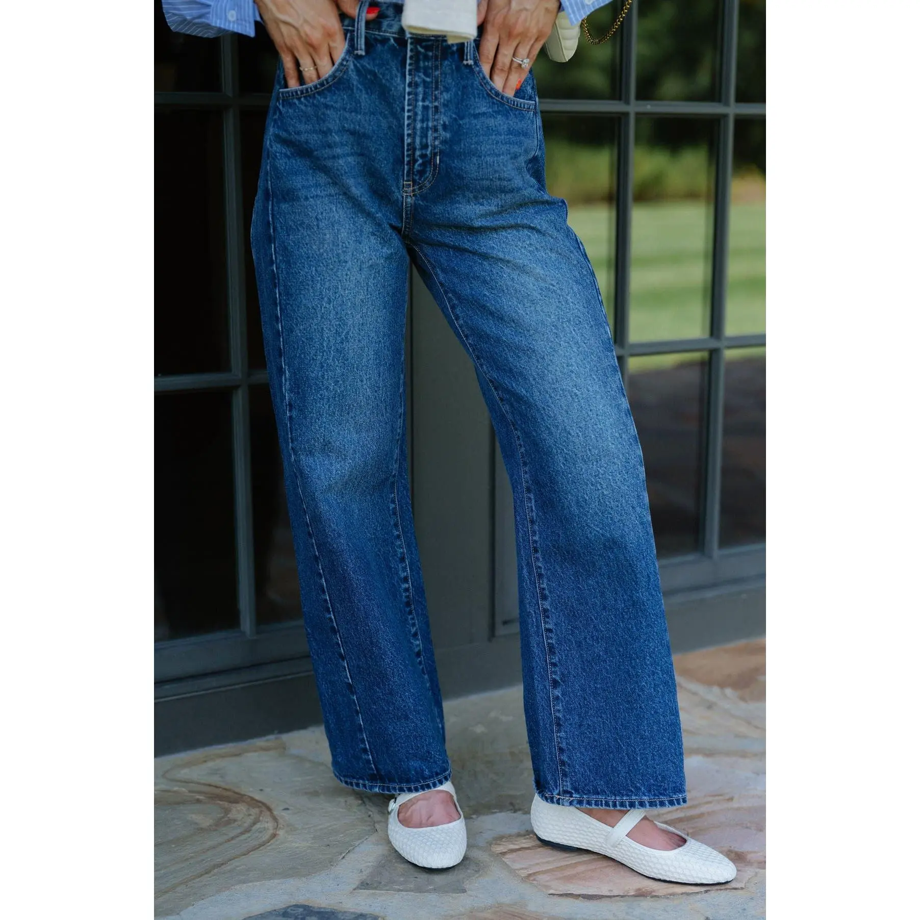 RESHOOT//Haven Barrel Jeans-Dark Denim