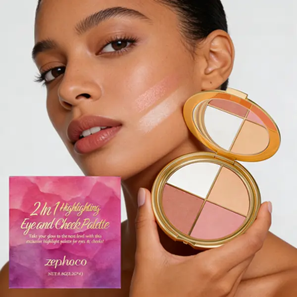 Multi-Use Eye & Cheek Cosmetic for Adults, Quick & Easy Application for a Soft Natural Glow, Eyeshadow & Highlighter with Tocopheryl Acetate, Glossy, Blend
