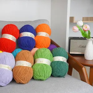 BATELO 4-Pack Chenille Bulky Blanket Yarn, 10.5oz (300g) Each Skein, 220yds, Soft Thick Fluffy Knot-Free Durable 100% Polyester OEKO-TEX Certified for Crocheting, Knitting, Crochet