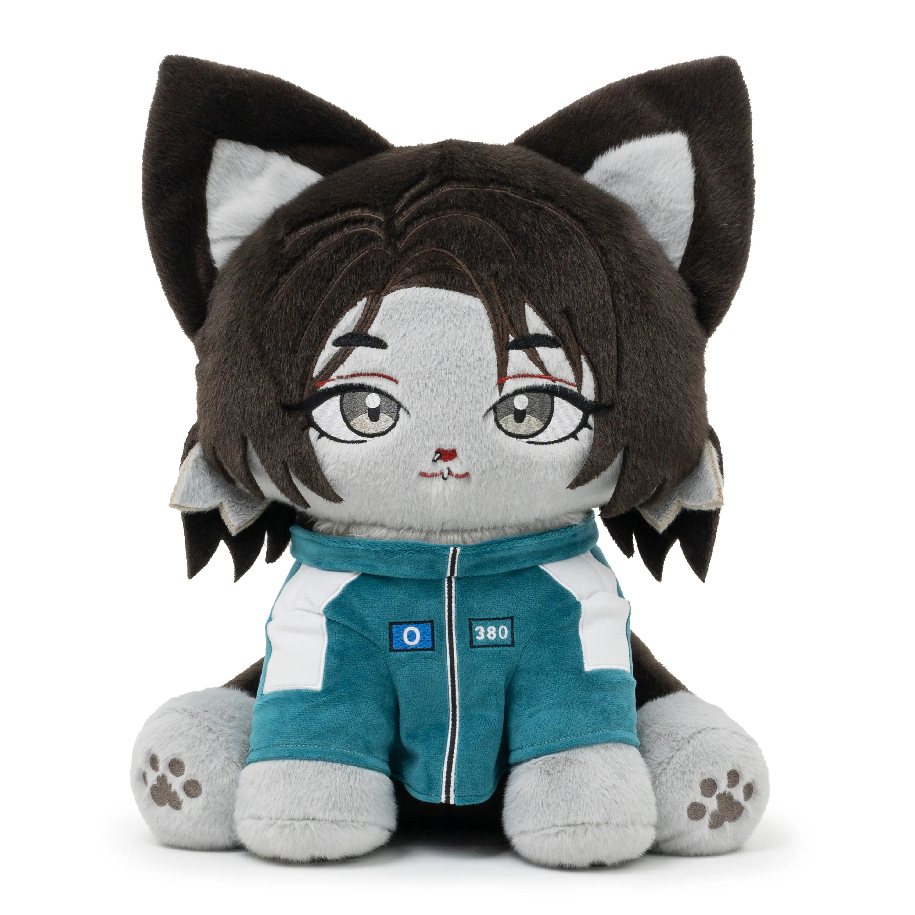 PLUSHSHOP 17in Fluffy Stuffed Toy - 380meow Design, Soft Adorable Huggable Collectible, Cute-Shaped Clearance Gift for Toys & Hobbies, Soft Adorable Stuffed, Cuddly Stuffed Animals, Soft Stuffed Doll