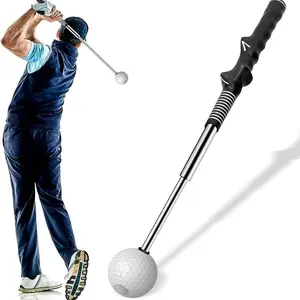 Golf Swing Practice Stick with Anti-Slip Rubber Handle, Adjustable Golf Training Aid, Warm-Up Exercise Rod, Valentine's Day Gift, Golf Equipment, Enhances Golf Swing Technique