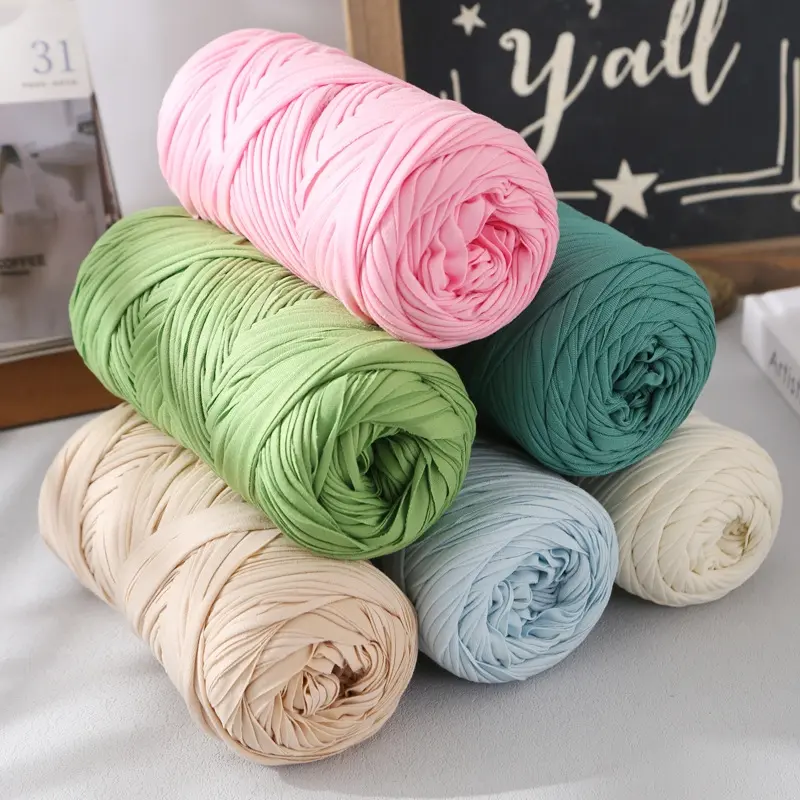 2 PCS 2cm Wide High Elasticity Yarn for Cross-Border Hand Knitting 200g Roll High Elastic Polyester