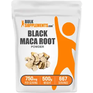 BulkSupplements - Black Maca Root Powder - Antioxidant - Energy Boost - 100g-1kg - 750mg per Serving