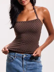 klassy Square Neck Halter Top -  Women's Sleeveless Top with Padding Set included