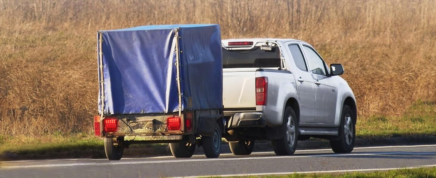 Wireless Trailer Lights Magnetic, Upgrade Rechargeable Wireless Trailer Tow Lights LED Kit, IP65 Waterproof, 10-Hour Battery Life, 100 FT Signal Synchronization forTowing Truck Camper RV, Trailers, Tractors, Boats & BikeRacks