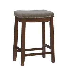 Claridge Backless Saddle Counter Height Barstool Rustic - Linon