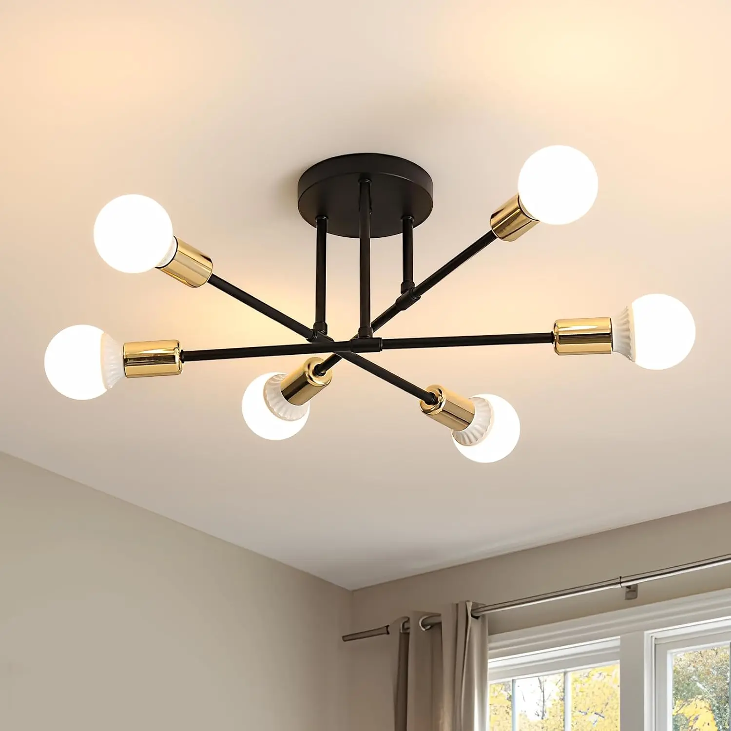 Modern Industrial Chandelier Ceiling Light Fixture, E27 Socket & Design, Ideal for Bedroom Living Room Dining Room Office Cafe, Home Decor, Decorative Lights, Indoor Decorative Atmosphere Light