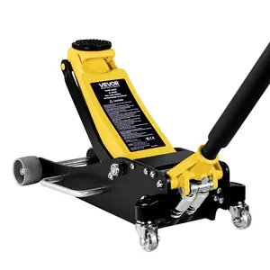VEVOR Low Profile Floor Jack, Summervibes,Summervibes, 2.5 Ton (5500 lbs) Capacity, Aluminum & Steel Racing Floor Jack with Dual Pistons Quick Lift Pump, Hydraulic Trolley Car Lift for Compact SUVs, Lifting Range 3.74-18.7 in