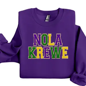Nola Krewe faux Chenille Sweatshirt