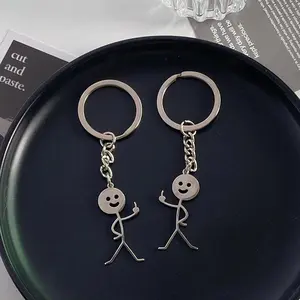 2PCS Matching Couples Keychain Friendship Keychain Love Lock Key, Long Distance Promise Keychain for Best Friends (BFF), Couples, Valentine’s Day, Suitable for Daily Use