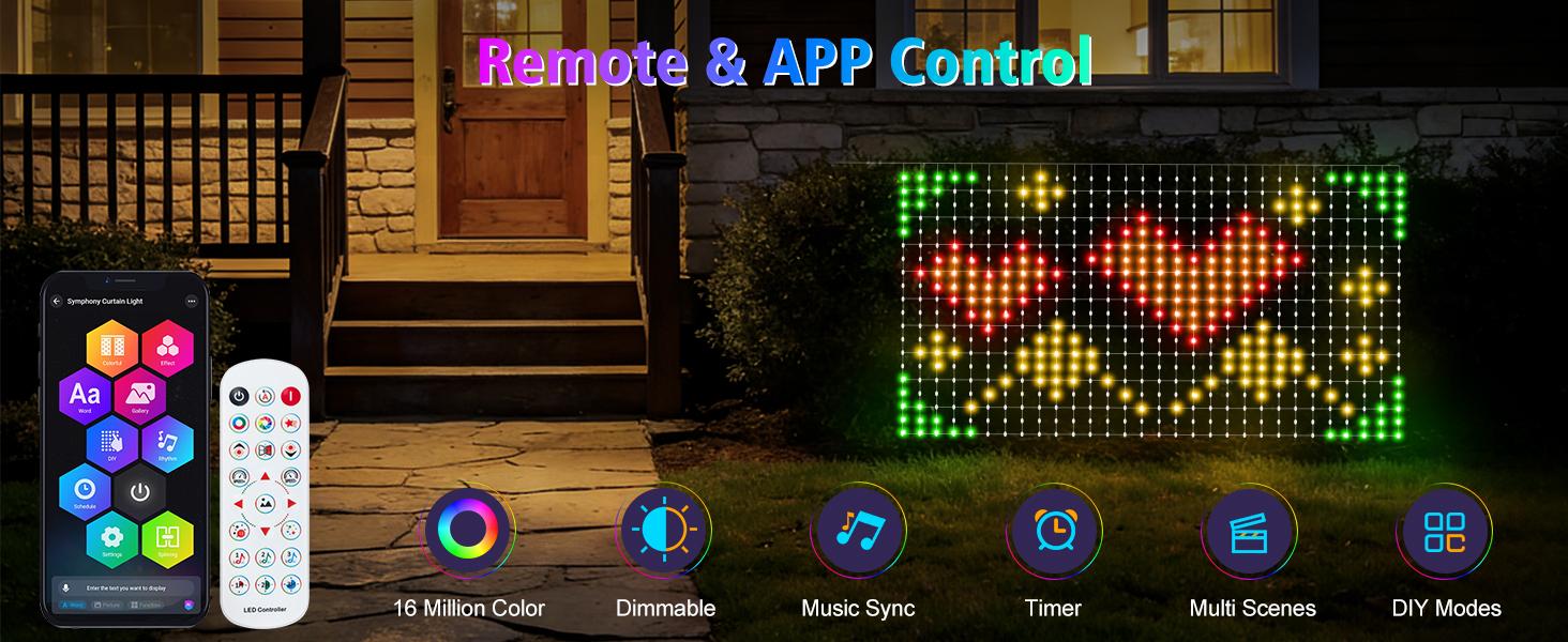 Echosari RGBIC Smart LED Mesh Net Lights Outdoor, 600 LEDs (3.7×9.5ft), App + Remote Control, DIY Patterns, Music Sync, IP65 Waterproof, Color Changing, AI Lighting Effects, Fast Setup for Backyard Gatherings Bush Patio Decor, Ac Power Supply Echosari RGBIC Smart LED Mesh Net Lights Outdoor, 600 LEDs (3.7×9.5ft), App + Remote Control, DIY Patterns, Music Sync, IP65 Waterproof, Color Changing, AI Lighting Effects, Fast Setup for Backyard Gatherings Bush Patio Decor, Ac Power Supply