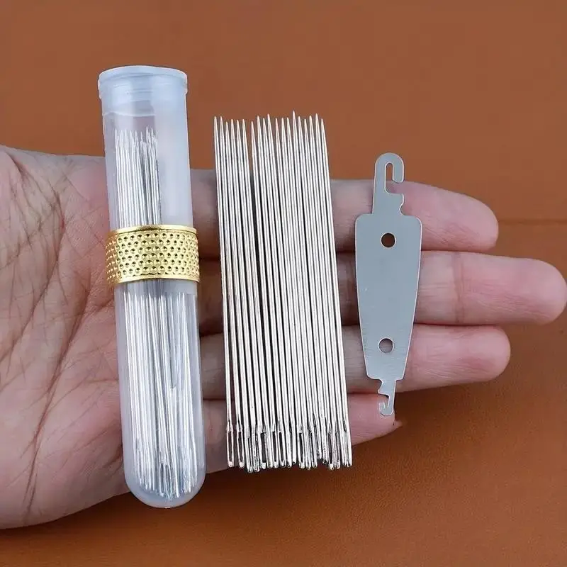 Large Eye Stitching Needles, 20pcs/set Big Eye Craft Needles, Embroidery Stitching Needles, Multi-purpose Sewing Needles Perfect for Finishing Off Cro