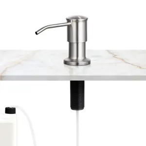 VEVOR Soap Dispenser for Kitchen Sink,  Stainless Steel Built in Sink Soap Dispenser with 47" Extension Tube Kit, Countertop Dish Soap-Dispenser with 360° Rotation Pump Head, for Kitchen Bathroom