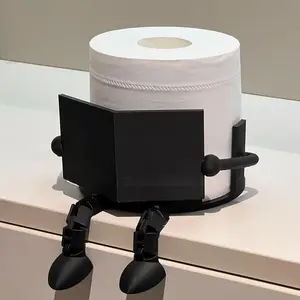 3D Printed Toilet Paper Holder Reading Companion Decorative Tissue Roll Stand Hygienic Paper Organizer Functional Home Decor Innovative Bathroom Accessory