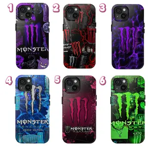 Monster Energy Drink Phone case, Drink Soda Tough Case Durable Cover for iPhone 16 Pro, 15 Pro Max, 14, 13, 12, 11 & Samsung S24 Ultra