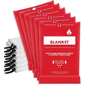Adult Fire Blanket - Fiberglass Flame Resistant  Blanket for Kitchen Fires, , 39 x 39 in