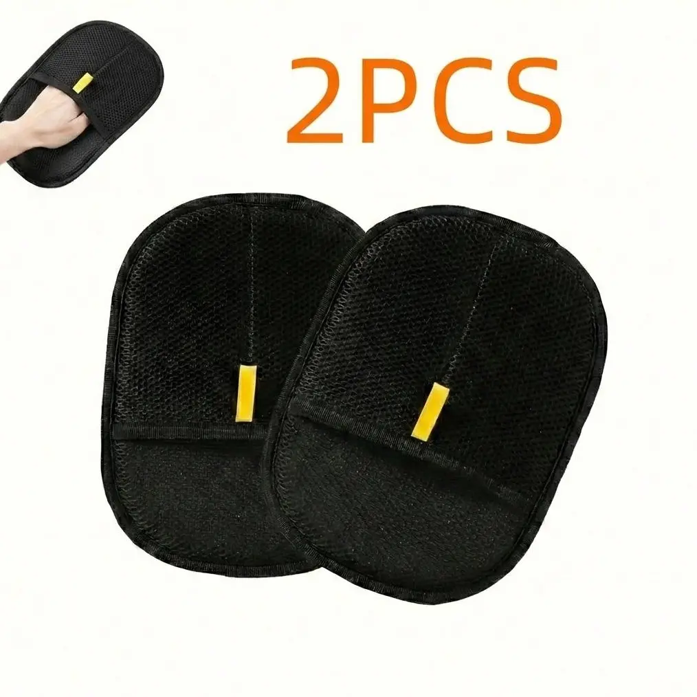 2pcs Large Size Upgraded Pet Hair Removal Gloves, Upgraded Five-Finger Static Pet Hair Gloves, Reusable Magic Brush Pet Hair Removal Tool, Suitable for Laundry, Sofa, Carpet, Car Seats, Dual-Sided Brush Tool, Suitable for Cats and Dogs | Efficient