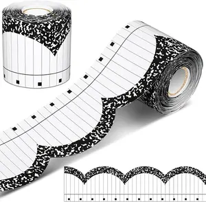 65 Feet Bulletin Board Borders Back to School Classroom Decor for Teachers Composition Coquette Bow Smiley Face Apple Rainbow Pastel Styles Scalloped Borders Trim Teacher Supplies DIY Classroom Wall Decor