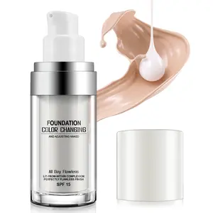 Aliver 30ML Flawless Color Changing Foundation, SPF 15 Sun Protection, Lightweight Long-Lasting Coverage, Moisturizing Bb Cream Makeup, Hydrating Makeup, Flawless Skin Finish