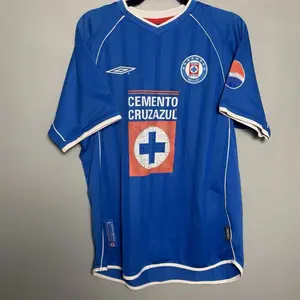 Vintage Y2K Cruz Azul Umbro Blue AOP Jersey Kit Soccer Futball 2MZ