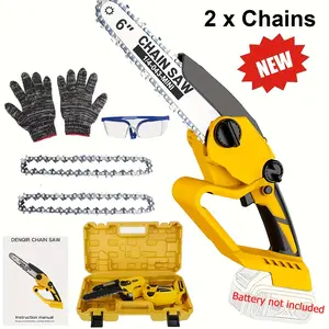 Mini Chainsaw 6 Inch For Dewalt 20V Max Battery Cordless Hand-Held Pruning Saw